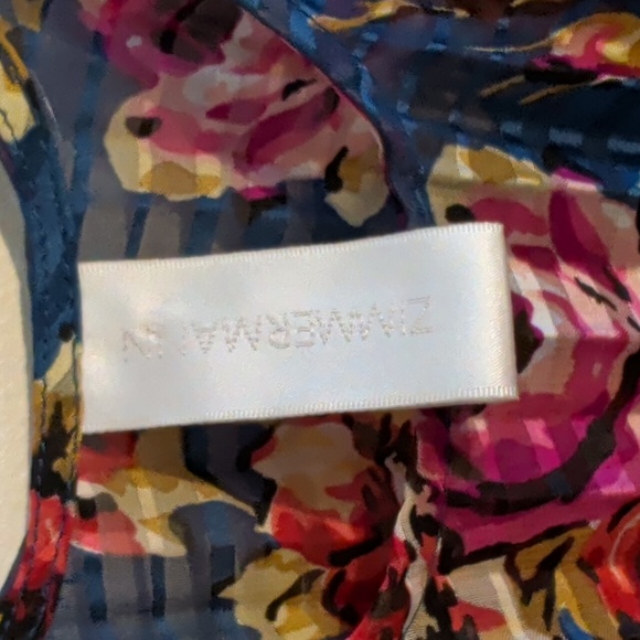 ZIMMERMANN floral pleated maxi dress - size 0 / xs - Picture 3 of 10